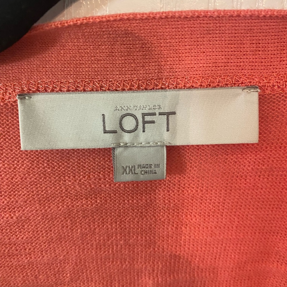 LOFT Coral Cardigan Sweater - Picture 2 of 4